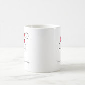 Mug Famille de Monogrammes personnalisés Noël de Noël (Centre)