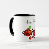 Mug Famille de pommes rouges mignonnes (Devant gauche)