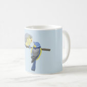 Mug Famille de poulet bleu et jaune (Devant droit)