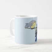 Mug Famille de poulet bleu et jaune (Devant gauche)