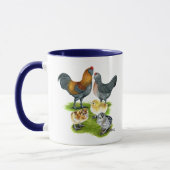 Mug Famille de poulet d'Ameraucana (Gauche)