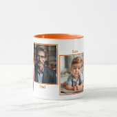 Mug Famille de quatre photos customisée Collage simple (Centre)