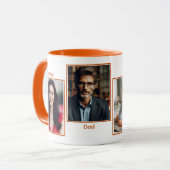 Mug Famille de quatre photos customisée Collage simple (Devant gauche)