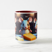 Mug Famille de souris à la table à manger (Centre)