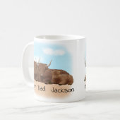 Mug Famille de vache Highland personnalisée (Devant gauche)