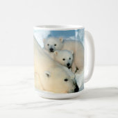 Mug Famille d'ours blanc (Devant droit)