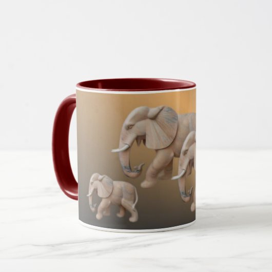 Mug famille éléphante (Devant gauche)
