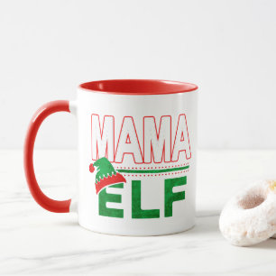 Mug Famille Elf   Mama Elf Noël Fête #TeamElf