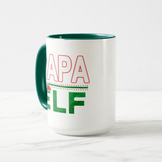 Mug Famille Elf | Papa Elf Noël Fête #TeamElf (Devant gauche)