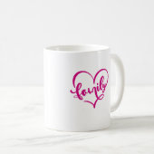 Mug Famille en rose (Devant droit)