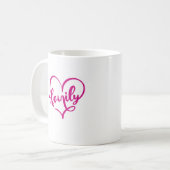 Mug Famille en rose (Devant gauche)