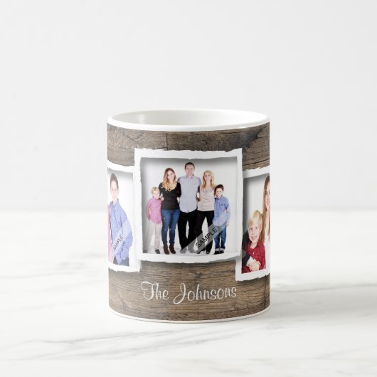 Mug Famille faite sur commande de collage de photo, (Centre)
