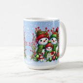 Mug Famille Festive Snowman (Devant droit)