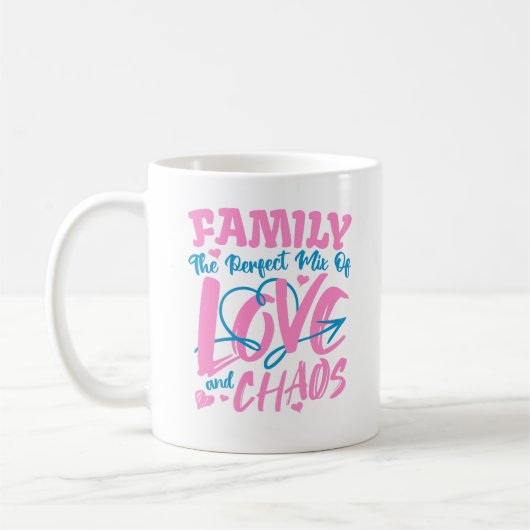 Mug Famille Le Mélange Parfait D'Amour Et De Chaos (Gauche)
