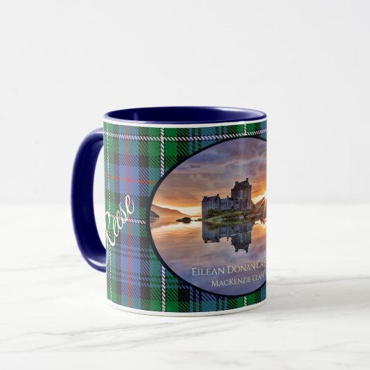 Mug Famille MacKenzie Clan Tartan, Eilean Donan Castle (Devant gauche)