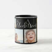 Mug Famille Monogramme Quatre Photo Customisée Kee (Centre)