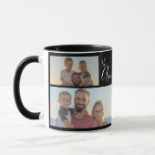 Mug Famille Monogramme Quatre Photo Customisée Kee (Gauche)