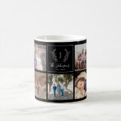 Mug Famille multi photo monogramme noir et blanc (Centre)