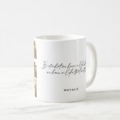 Mug Famille multiphoto coeur citation élégant (Devant droit)