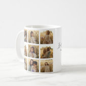 Mug Famille multiphoto coeur citation élégant (Devant gauche)