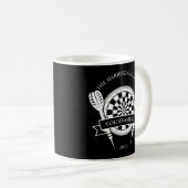 Mug Famille noire et blanche Nom personnalisé Dart (Devant droit)