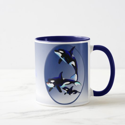 Mug Famille Oval_Mugs d'épaulard (Droite)