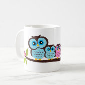 Mug Famille Owl de cinq (Devant gauche)