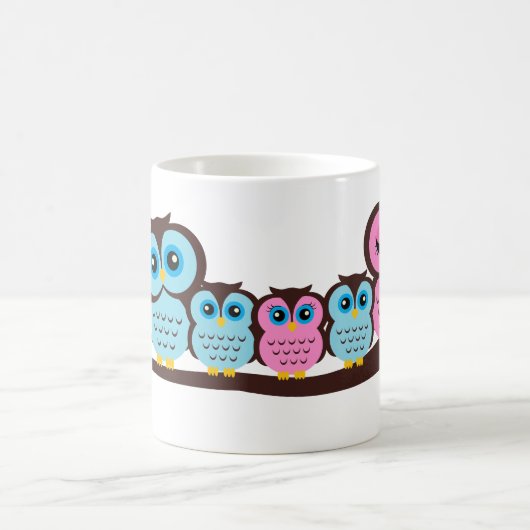 Mug Famille Owl de cinq (Centre)