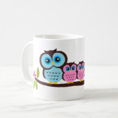 Mug Famille Owl de cinq (Devant gauche)