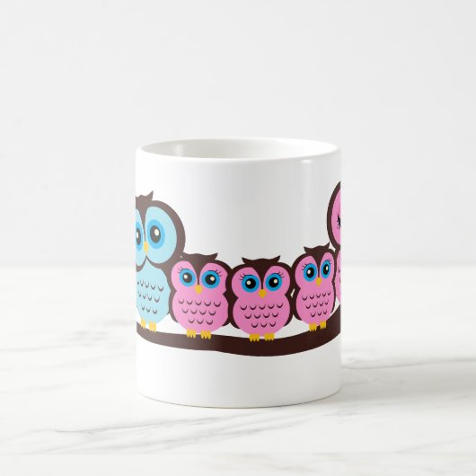 Mug Famille Owl de cinq (Centre)