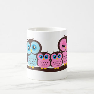 Mug Famille Owl de quatre