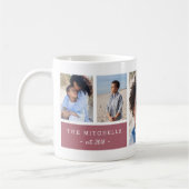 Mug Famille personnalisée Nom et monogramme Collage ph (Gauche)
