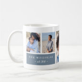 Mug Famille personnalisée Nom et monogramme Collage ph (Gauche)