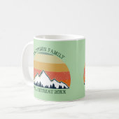 Mug Famille Réunion Sunset Mountain Beau vert (Devant gauche)
