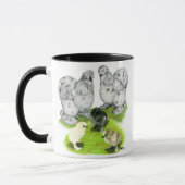 Mug Famille Silkie Bantam Splash (Gauche)