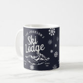 Mug Famille Vintage Holiday Ski Lodge Custom (Devant gauche)