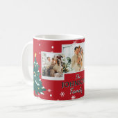Mug Family 3 Photo Collage Personalized Christmas (Devant gauche)