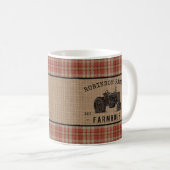 Mug Family Farmhouse Rustic Tractor Red Plaid (Devant droit)