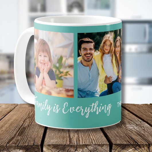 Mug Family Is Everything 3 Photo Collage Family Name