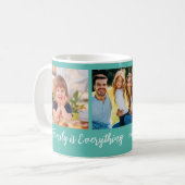 Mug Family Is Everything 3 Photo Collage Family Name (Devant gauche)