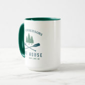 Mug Family Lake House Bateau Russe moderne Oar Pine Tr (Devant gauche)