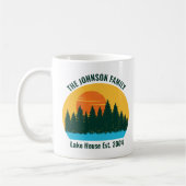 Mug Family Lake House Joli coucher de soleil Customisé (Gauche)