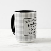 Mug Family Lake House Oars Poisson Russe Blanc Plaid B (Devant gauche)