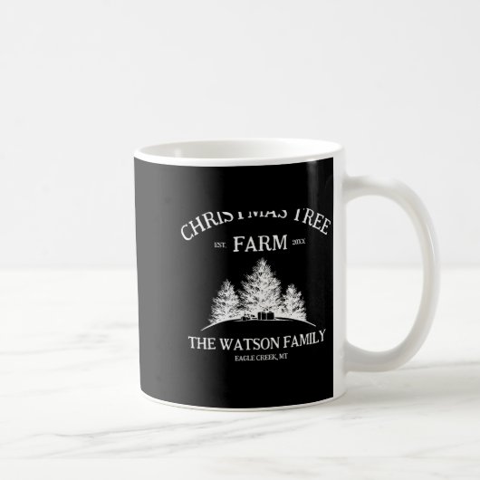 Mug Family Name Christmas Tree Farm Retro (Droite)