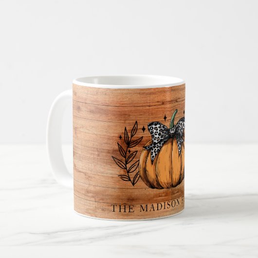 Mug Family Name Fall Pumpkin (Devant gauche)