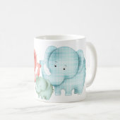 Mug Family Of Elephant Papa et bébé (Devant droit)