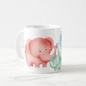 Mug Family Of Elephant Papa et bébé (Devant gauche)