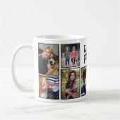 Mug Family Photo Collage 9 Photos Ajouter un nom Easy (Gauche)