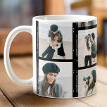 Mug Family Photo Sequence Custom<br><div class="desc">Ce design rétro s'inspire des "feuilles de contact" de tournage photo réalisées par des photographes. Les feuilles de contact ont été utilisées pour visionner toute une série de photographies d'un rouleau de film et sont une excellente façon de raconter une histoire sur une journée spéciale. Ici vous pouvez créer une...</div>