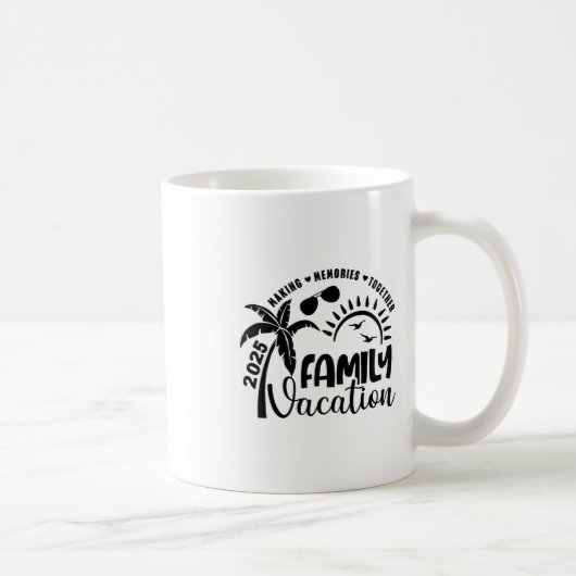 Mug Family Vacation 2025 Beach Matching Family Summer  (Droite)